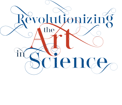 Logo of Revolutionizing the Art in Science in crazy looping script type